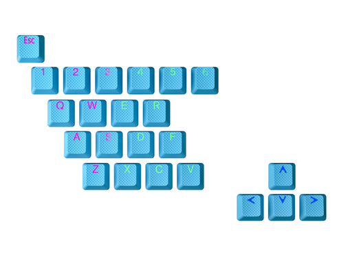 Rubberized TPR Keycaps - 23 Keys